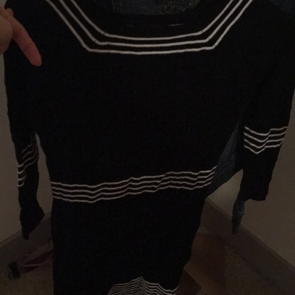 Black and white stripe sweater dress - Picture 4 of 5